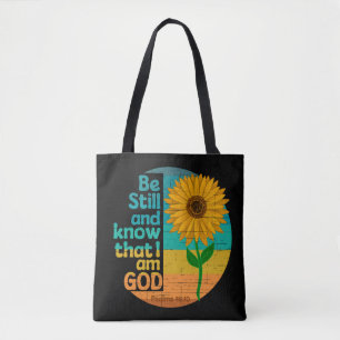 Bolso De Tela Estése quieto y sepa que yo soy Dios Versículo de