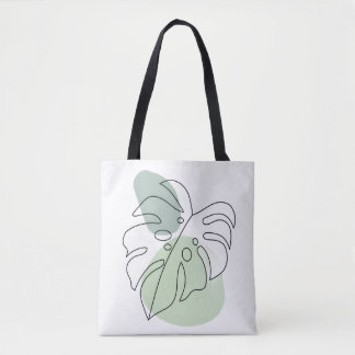 Bolso De Tela Estética Botánica Moderna