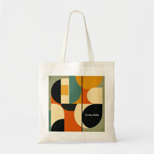 Bolso De Tela Estética circular inspirada en el Bauhaus retro