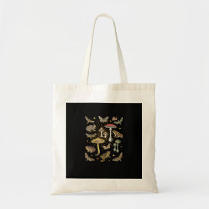 Bolso De Tela Estética Cottagecore Hongo Rana Mariposa Gobl