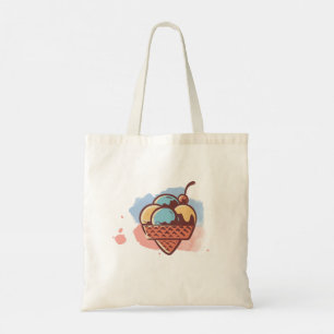 Bolso De Tela Estética de Acuarela Pastel de Verano