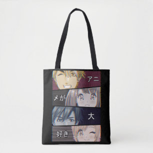 Bolso De Tela Estética de Anime Vaporwave Otaku japonesa