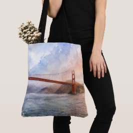 Bolso De Tela Estética de la Costa Oeste Puente Golden Gate Rega