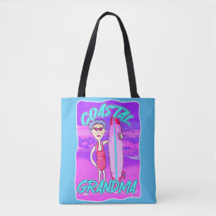 Bolso De Tela Estética de la Tendencia de la Playa de la Abuela 