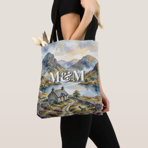 Bolso De Tela Estética de las Tierras Altas de Escocia, Monogram