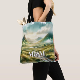 Bolso De Tela Estética de las Tierras Altas de Escocia, Monogram