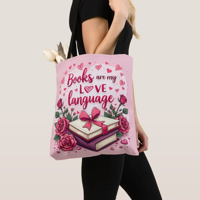 Bolso De Tela Estética de lectura romántica de los libros de San (Detalle)