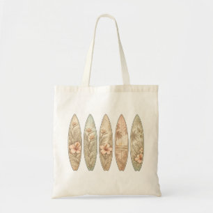 Bolso De Tela Estética de playa, tabla de surf vintage isla trop