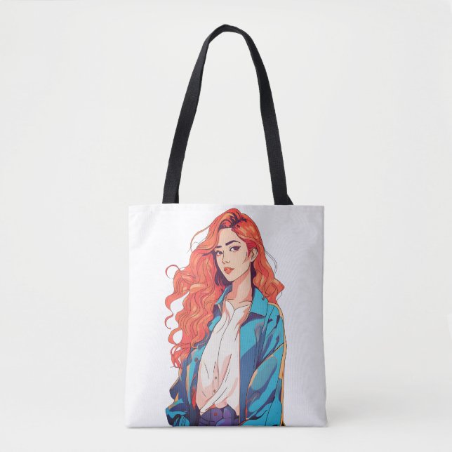 Bolso De Tela Estética Fiery Redhead (Anverso)