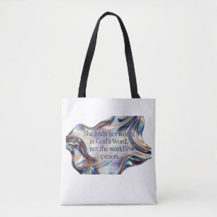 Bolso De Tela Estética Lindo; Valor En La Palabra De Dios Regalo