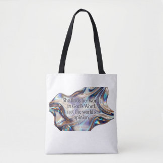 Bolso De Tela Estética Lindo; Valor En La Palabra De Dios Regalo
