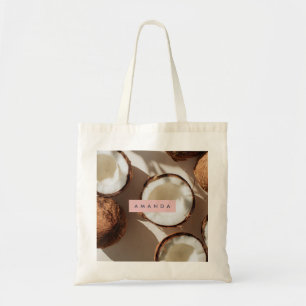 Bolso De Tela Estética personalizada de coco tropical en calient