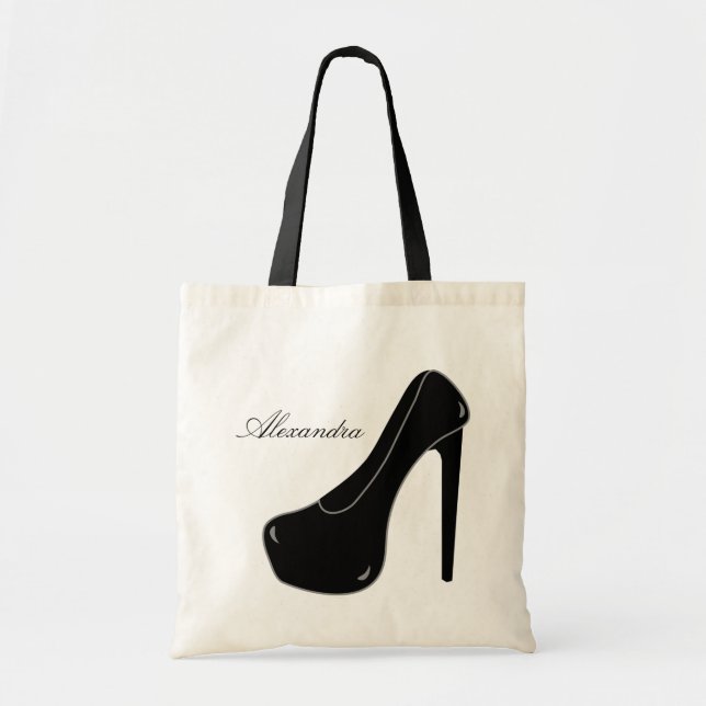 Bolso De Tela Estilete negro (Frente)