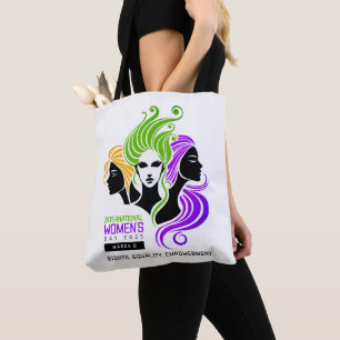 Bolso De Tela Estilizado trío colorido de mujeres 2025