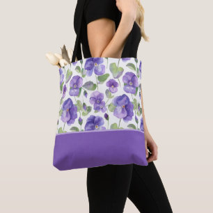 Bolso De Tela Estilo acuarela bloque de color tipo pensamiento p