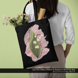 Bolso De Tela Estilo acuático de Lily of Valley Happiness