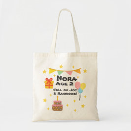 Bolso De Tela Estilo Crayon editable - Fiesta arcoiris 1 a 8 Y.O
