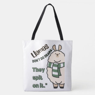 BOLSO DE TELA ESTILO DE CITA DE LLAMA