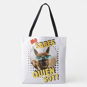 BOLSO DE TELA ESTILO DE CITA DE LLAMA
