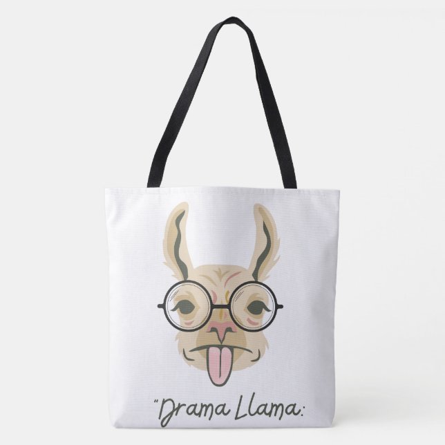 BOLSO DE TELA ESTILO DE CITA DE LLAMA (Anverso)
