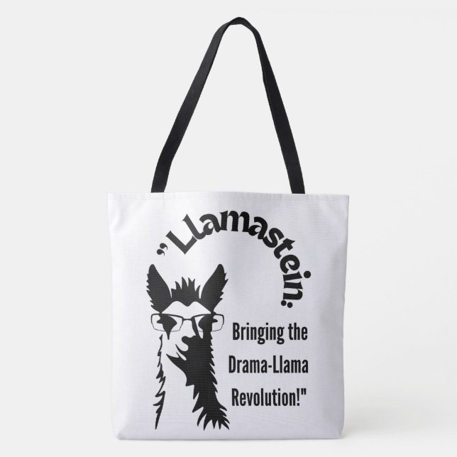 BOLSO DE TELA ESTILO DE CITA DE LLAMA (Anverso)