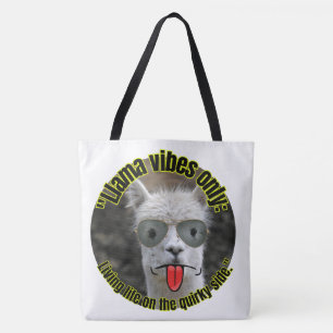 BOLSO DE TELA ESTILO DE CITA DE LLAMA