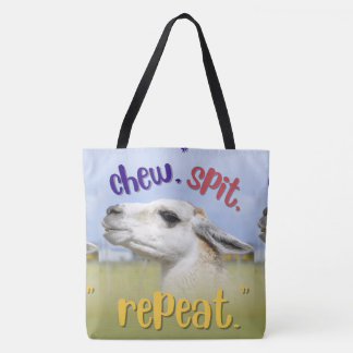 BOLSO DE TELA ESTILO DE CITA DE LLAMA