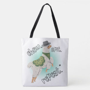 BOLSO DE TELA ESTILO DE CITA DE LLAMA