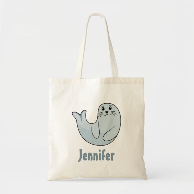 Bolso De Tela Estilo de emoji de sellos de kawaii (Frente)