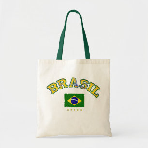 Bolso De Tela Estilo de fútbol de la bandera de Brasil