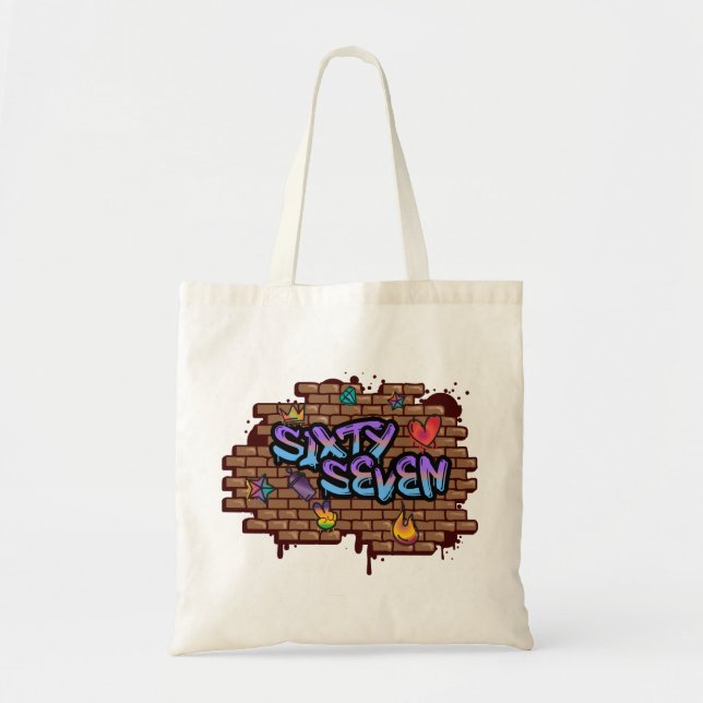 Bolso De Tela Estilo de grafiti 67 (Frente)