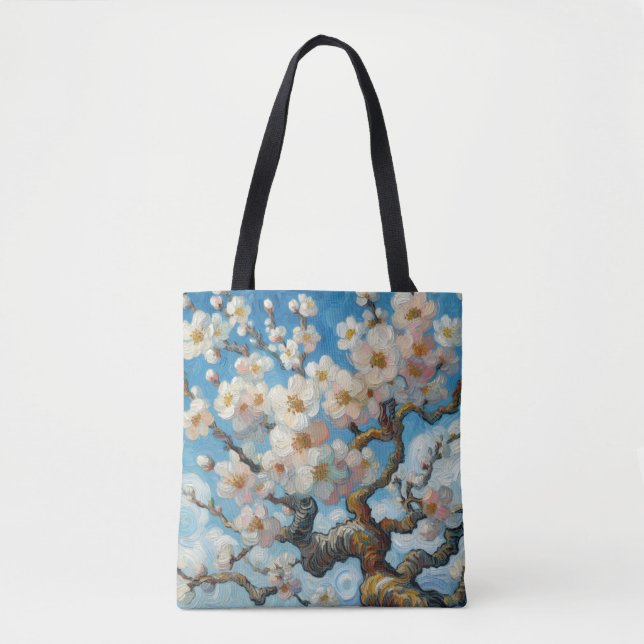 Bolso De Tela Estilo de pintura de aceite de almendras de la bol (Anverso)