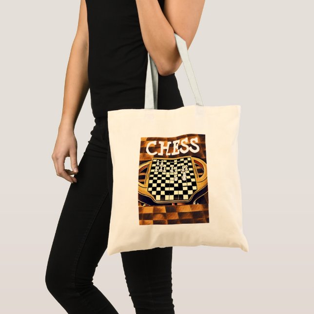 BOLSO DE TELA ESTILO DE TABLERO DE AJEDREZ (Anverso (producto))