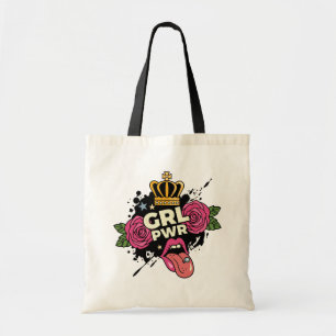 Bolso De Tela Estilo de tatuaje de alimentación del Chica