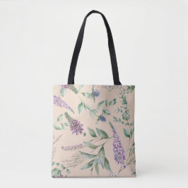 Bolso De Tela Estilo escocés morado floral