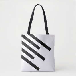 Bolso De Tela Estilo eterno negro y blanco