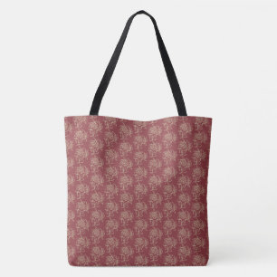 Bolso De Tela Estilo étnico Floral Mini impresión Beige en marró
