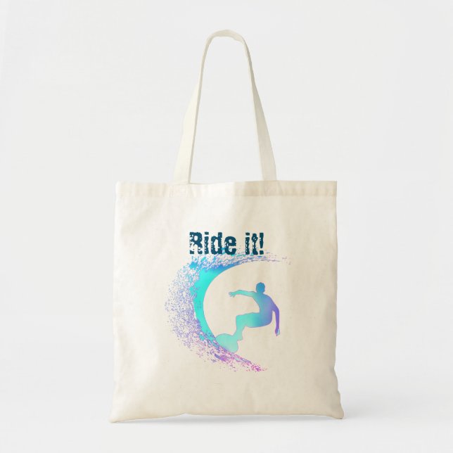 Bolso De Tela Estilo Graffiti Surfista (Frente)