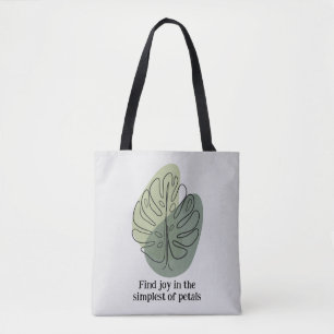 Bolso De Tela Estilo minimalista Verde y Azul Floral sin esfuerz