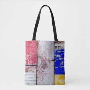 Bolso De Tela Estilo neoplastico arte de madera divertido único