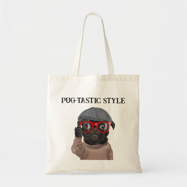 Bolso De Tela Estilo Pug-tastic (Frente)
