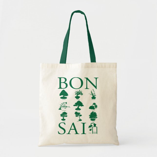 Bolso De Tela Estilos básicos del árbol Bonsai (Frente)