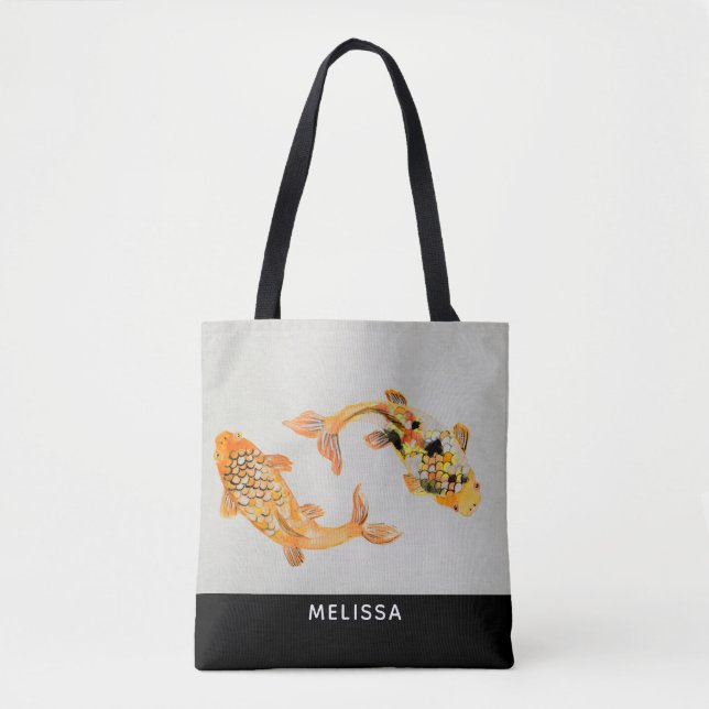 Bolso De Tela Estiloso Koi Fish (Anverso)
