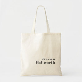 Bolso De Tela Estiloso texto retro moderno editable | Gris
