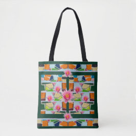 Bolso De Tela Estiloso Water Lilies Carry-all Fun