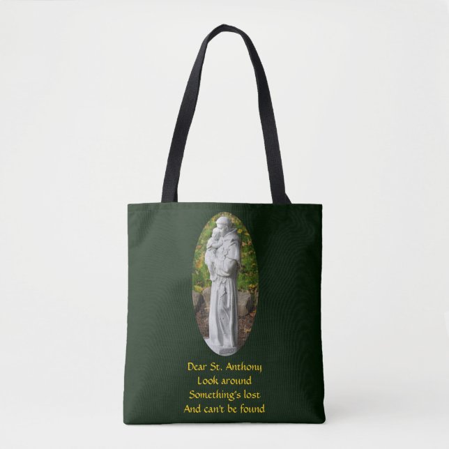 Bolso De Tela Estimada mirada de St Anthony alrededor de la (Anverso)