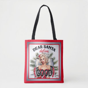 Bolso De Tela Estimado Santa Define Good Retro Pinup
