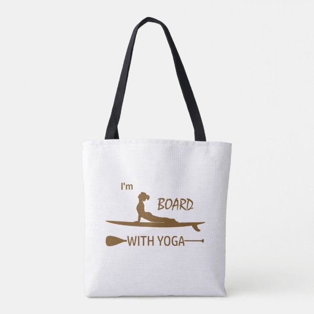 Bolso De Tela Estoy a bordo con yoga (Reverso)