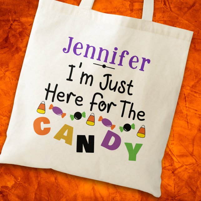 Bolso De Tela Estoy aquí por el nombre de Candy Halloween (Subido por el creador)