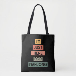 Bolso De Tela Estoy aquí por mahjong